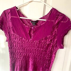 Flowy mesh crinkle dress